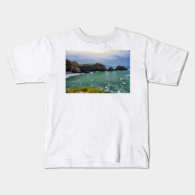 Screda Cove, Hartland Quay, Devon Kids T-Shirt by avrilharris